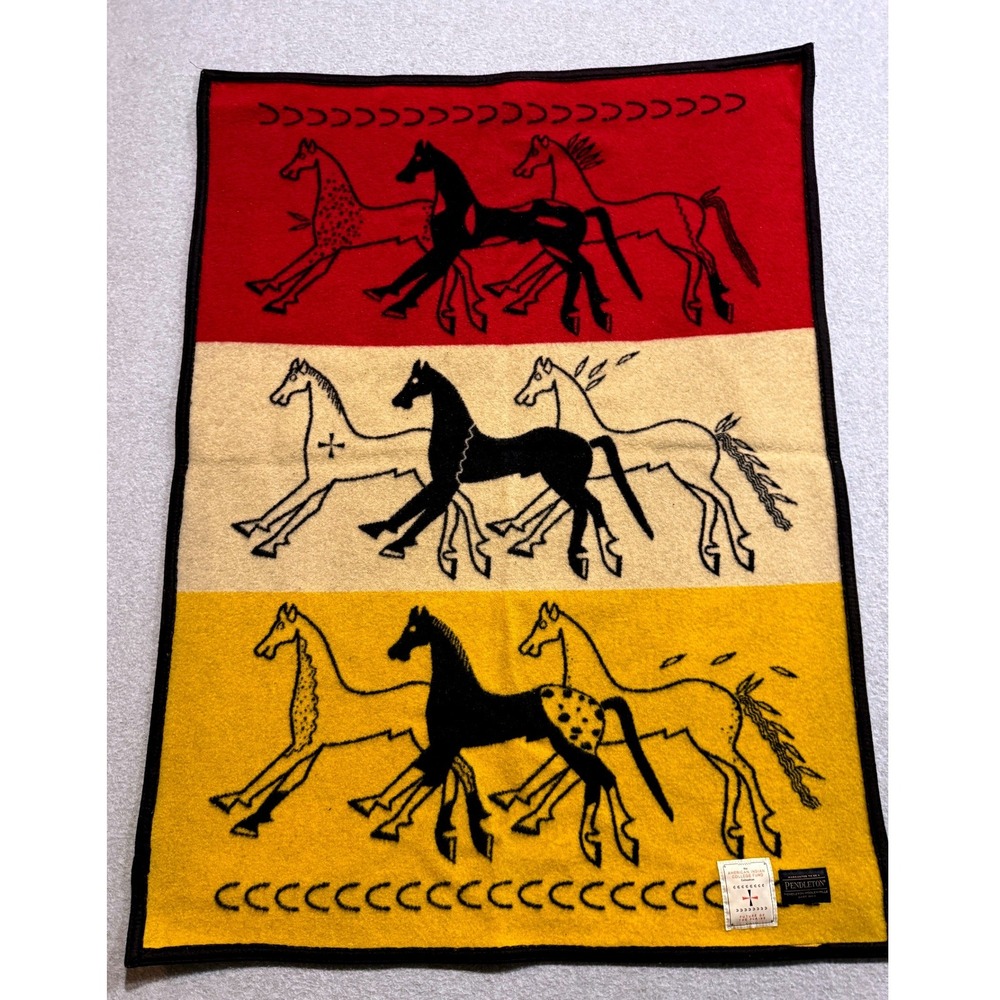 Pendleton Future of the Plains Horse Crib Blanket American Indian College Fund